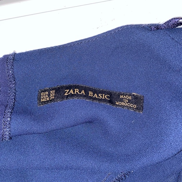Zara blouse sz. Small, navy - Picture 7 of 7